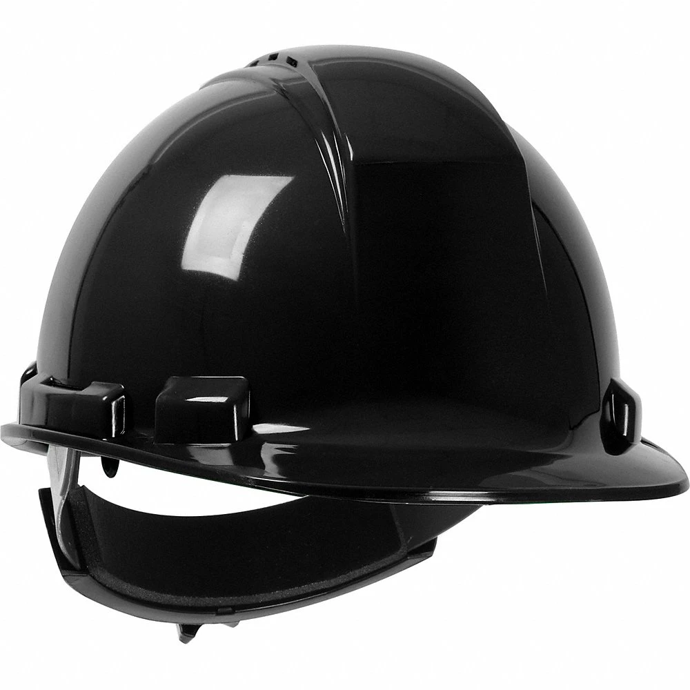 Hard Hat, Black, No Graphics, Ratchet, Ratchet, HDPE, Basic Colors, Dynamic