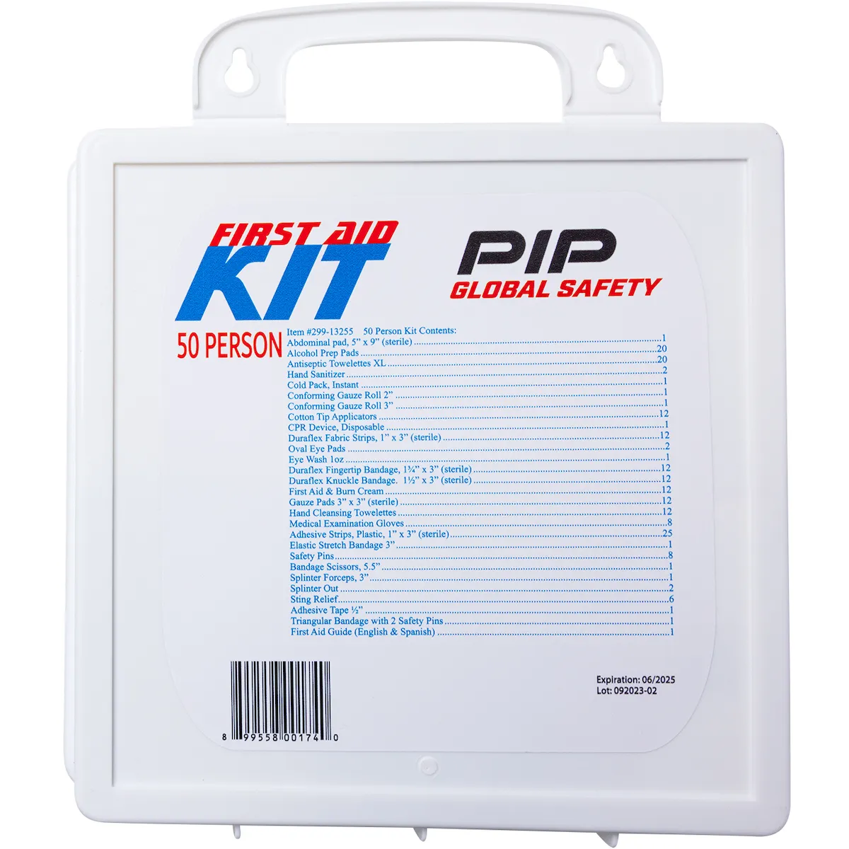 PIP 299-13255 First Aid Kit, Clear, Each | CL9ANJ