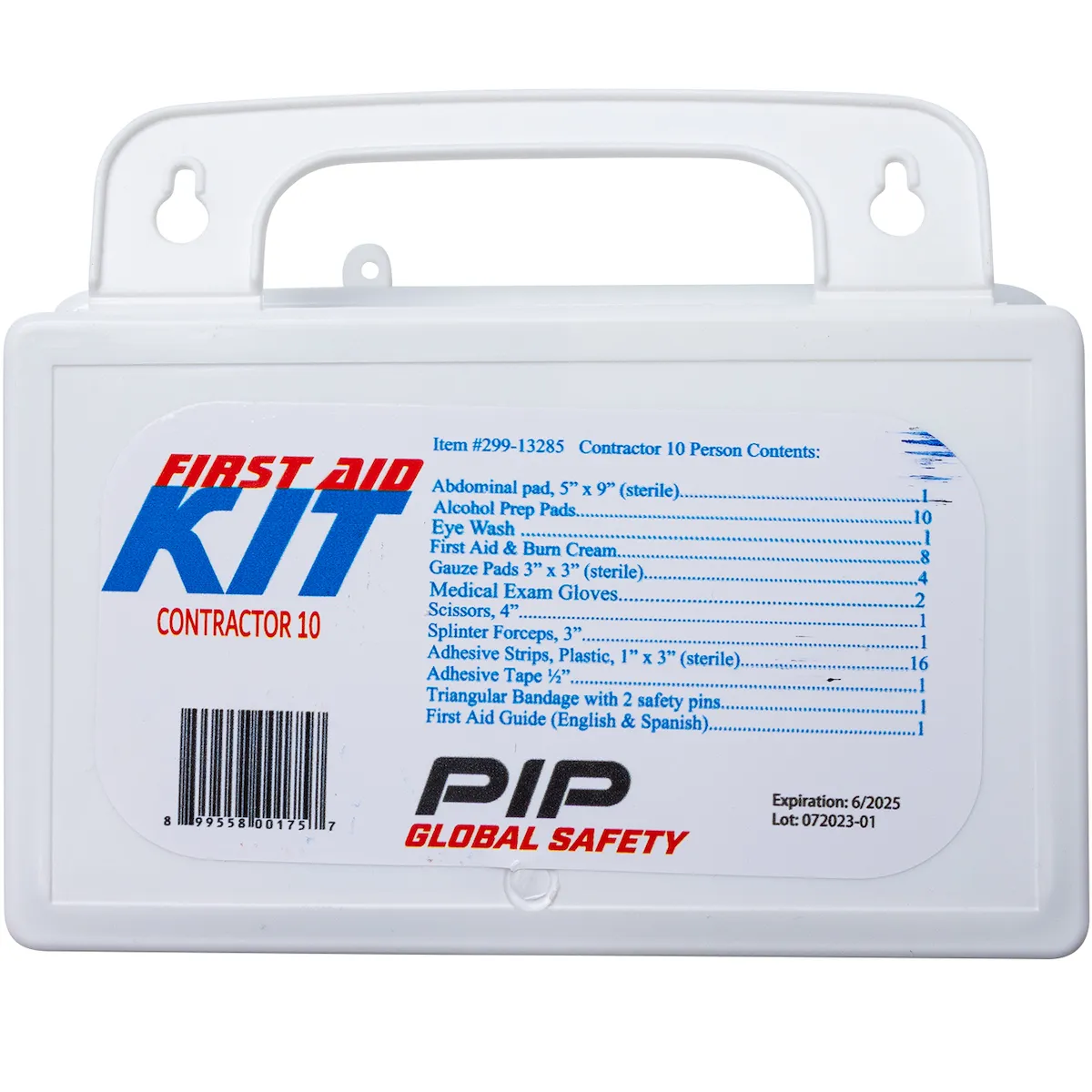 PIP 299-13285 First Aid Kit, White, Each | CL9ANK