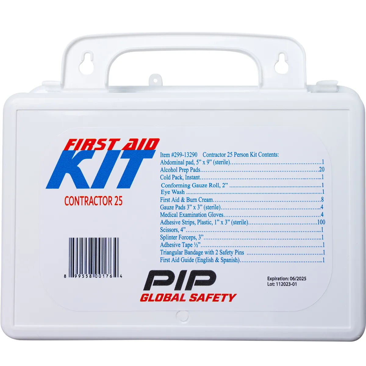 PIP 299-13290 First Aid Kit, White, Each | CL9ANL