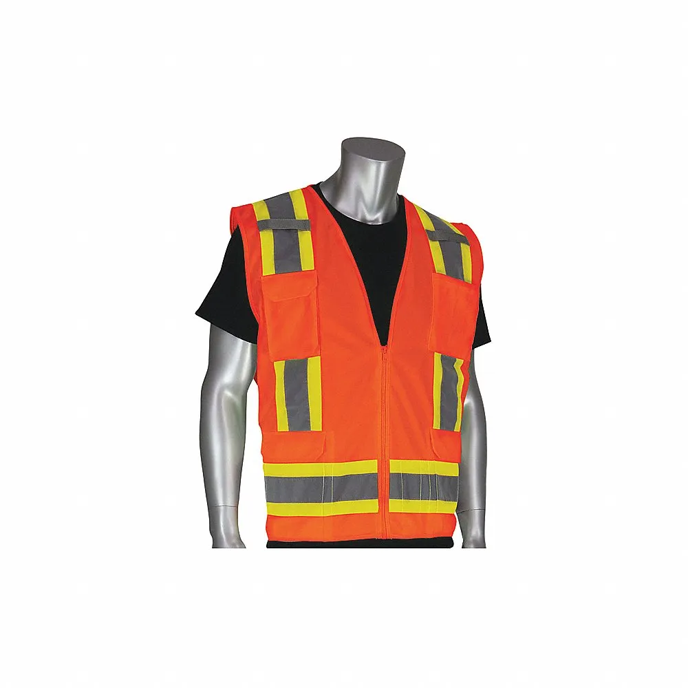 PIP 302-0500-ORG/M Protective Clothing High Visibilty Vest, M, Hi-Vis Yellow, Each | CL9BAM