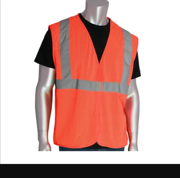 PIP 302-MVGOR-2X Protective Clothing High Visibilty Vest, 2XL, Hi-Vis Orange, Each | CL9BQD