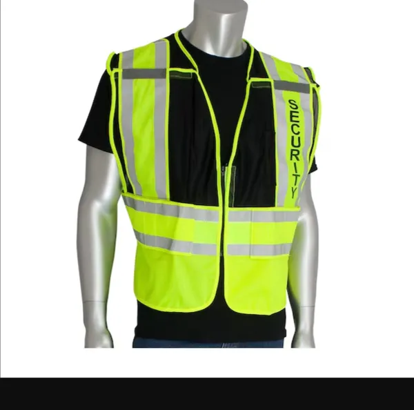 PIP 302-PSV-BLK-2X/5X Protective Clothing High Visibilty Vest, 2XL-5XL, Each | CL9BUZ