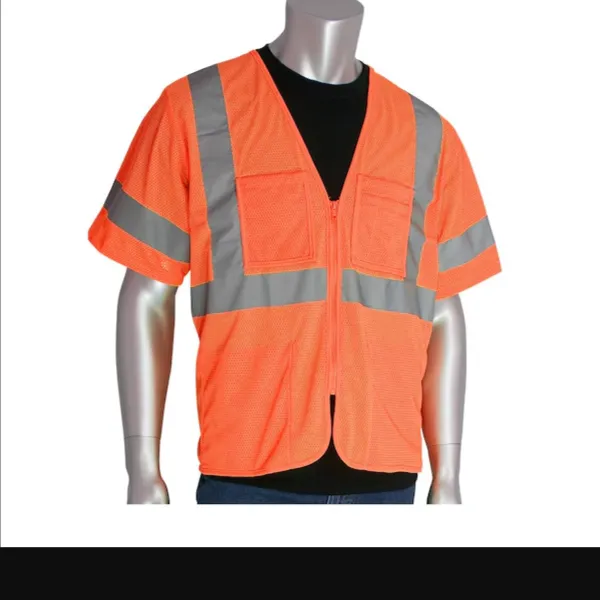PIP 303-MVGZ4P-OR/M Protective Clothing High Visibilty Vest, M, Hi-Vis Yellow, Each | CL9CEL