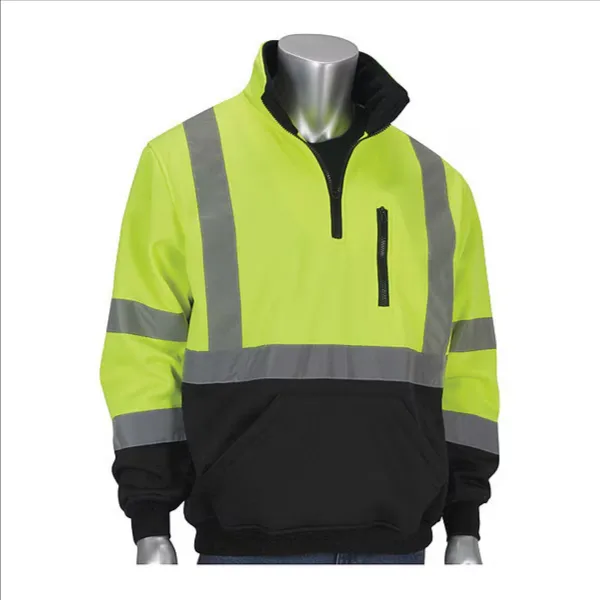 PIP 323-1330B-LY/3X Protective Clothing High Visibilty Sweat Shirt, 3XL, Hi-Vis Orange, Each | CL9DDQ