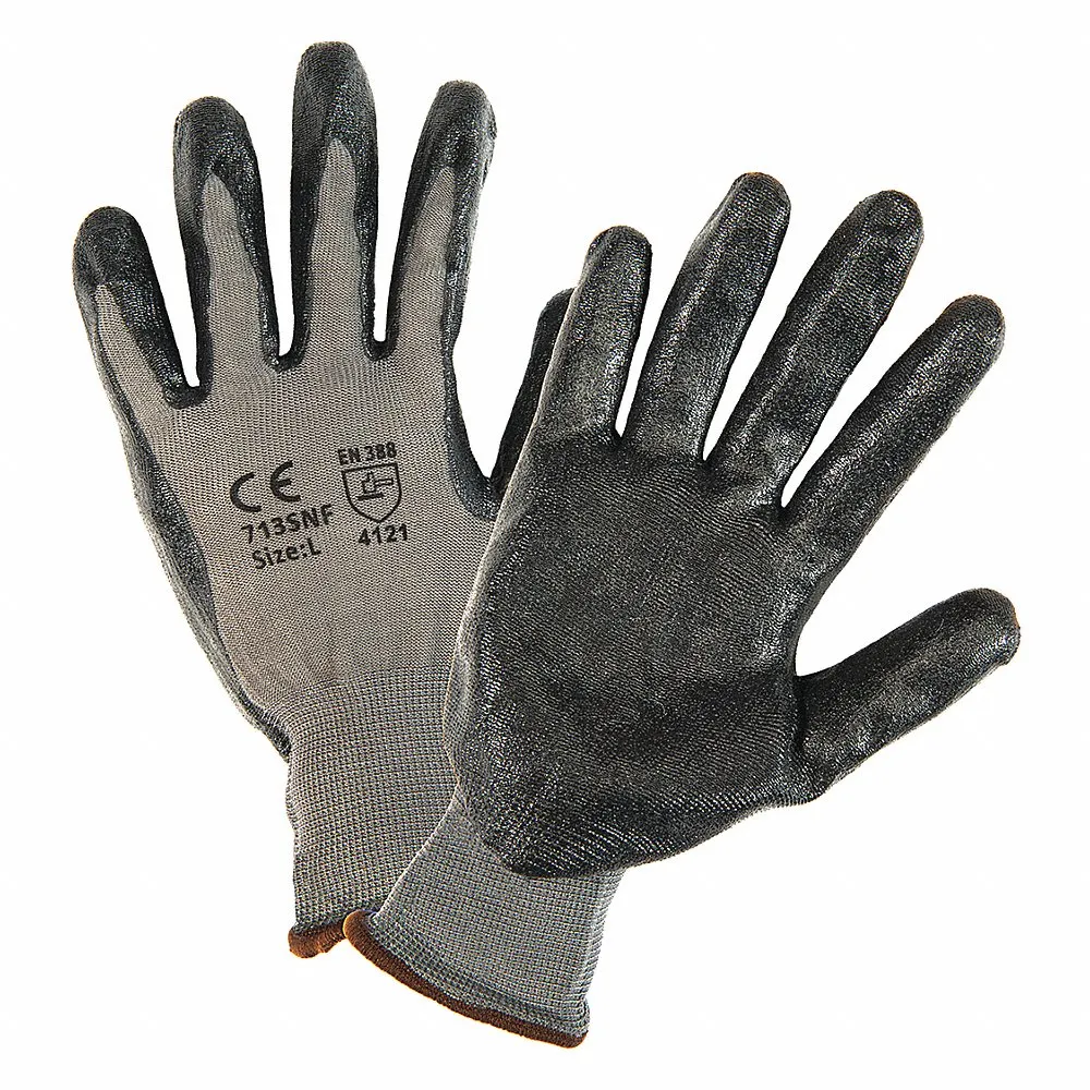 PIP 713SNF Coated Glove, 2XL, Sandy, Foam Nitrile, ANSI Abrasion Level 3, Gray, 12 Pack | CT7UMG 55TM92