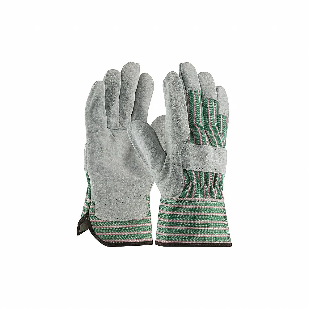 PIP 83-6563/M Hand Protection Leather Palm Gloves, M, Green, Dozen | CL9LJN