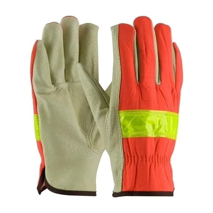 PIP 125-368/L Hand Protection Leather Driver Gloves, L, Gray, Dozen | CL8UTZ
