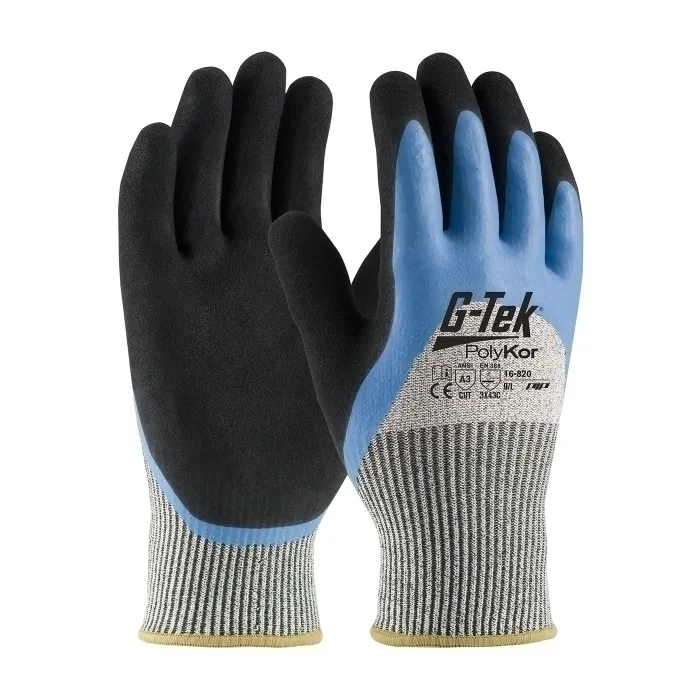 PIP 16-820/L Hand Protection Insulated Coated Gloves, L, Salt And Pepper, Dozen | CL8WJT