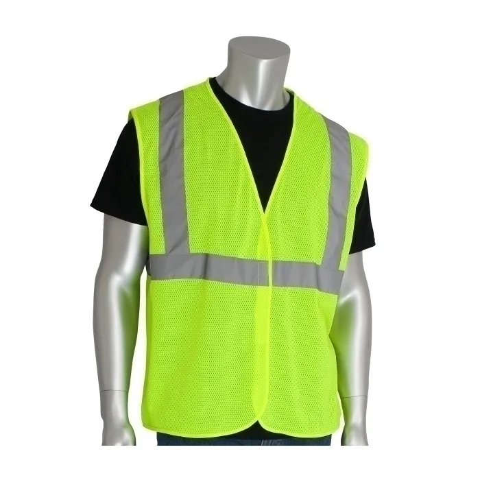 PIP 302-MVGLY-L Protective Clothing High Visibilty Vest, L, Hi-Vis Orange, Each | CL9BPZ