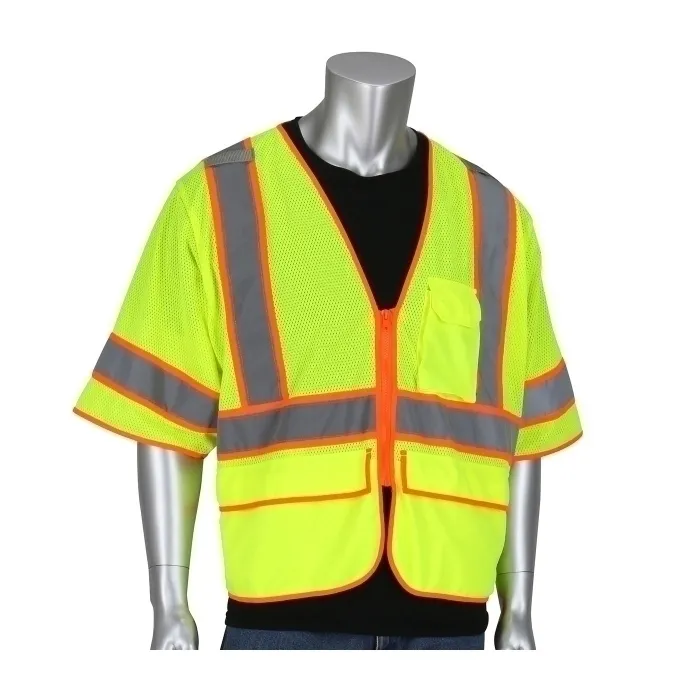 PIP 305-SVZSE-LY/2X Protective Clothing High Visibilty Vest, 2XL, Hi-Vis Yellow, Each | CL9CJU