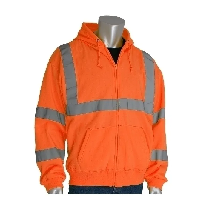 PIP 323-HSSEOR-M Protective Clothing High Visibilty Sweat Shirt, M, Hi-Vis Yellow, Each | CL9DJC