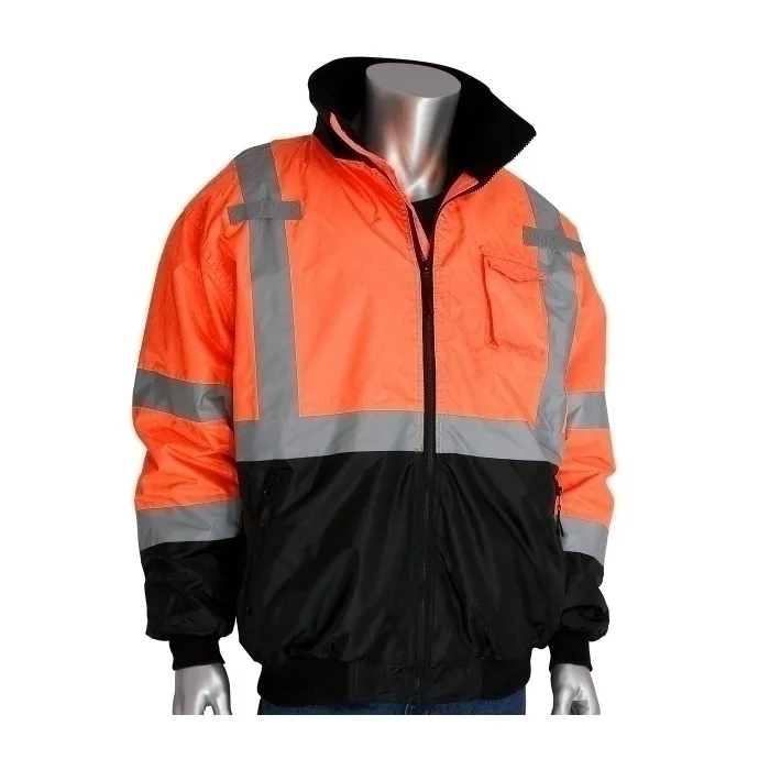 PIP 333-1766-OR/M Protective Clothing High Visibilty Jacket, M, Hi-Vis Yellow, Each | CL9DWK