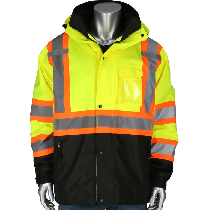 PIP 333-1772-LY/S Protective Clothing High Visibilty Jacket, S, Hi-Vis Orange, Each | CL9DXL