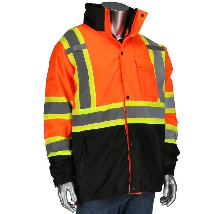 PIP 333-1772-OR/M Protective Clothing High Visibilty Jacket, M, Hi-Vis Yellow, Each | CL9DXT