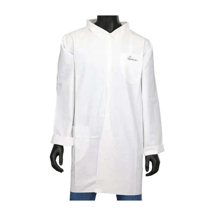 PIP 3620/L Protective Clothing Disposable Lab Coat, L, Navy, Case | CL9FGH