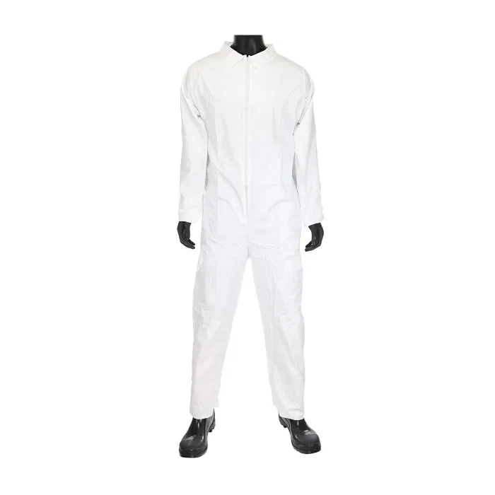 PIP 3650/M Protective Clothing Disposable Coverall, M, White, Case | CL9FHK