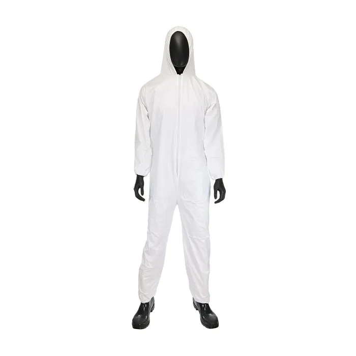 PIP 3656/M Protective Clothing Disposable Coverall, M, White, Case | CL9FJA