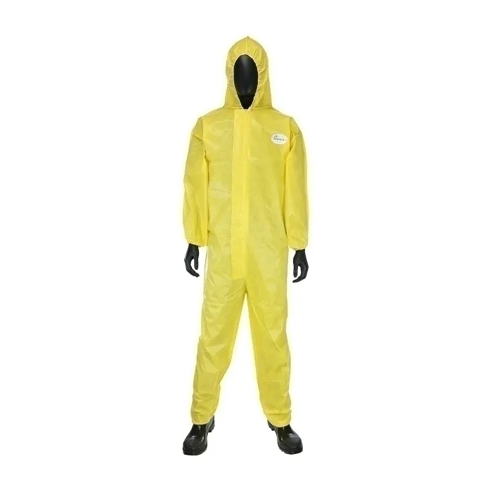 PIP 3678B/M Protective Clothing Disposable Coverall, M, Yellow, Case | CL9FJQ
