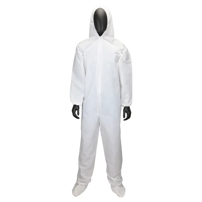 PIP 3709/M Protective Clothing Disposable Coverall, M, White, Case | CL9FMH