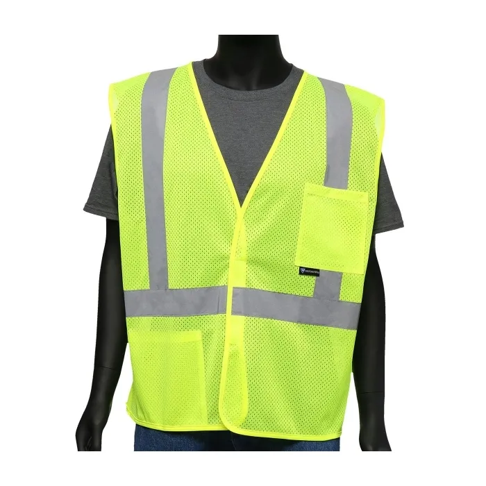 PIP 47205/M Protective Clothing High Visibilty Vest, M, Hi-Vis Orange, Each | CL9HHW