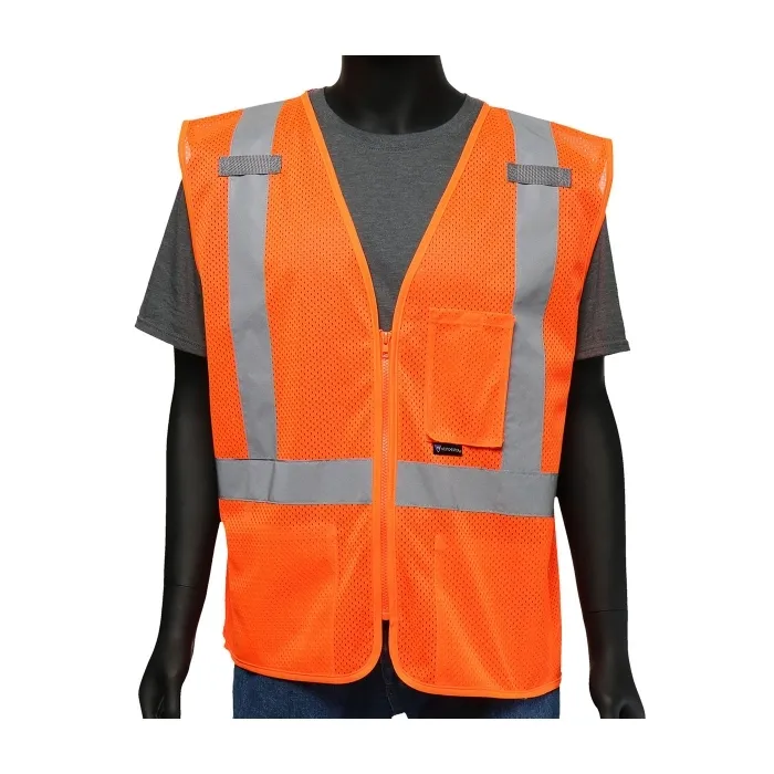PIP 47210/M Protective Clothing High Visibilty Vest, M, Hi-Vis Yellow, Each | CL9HKR