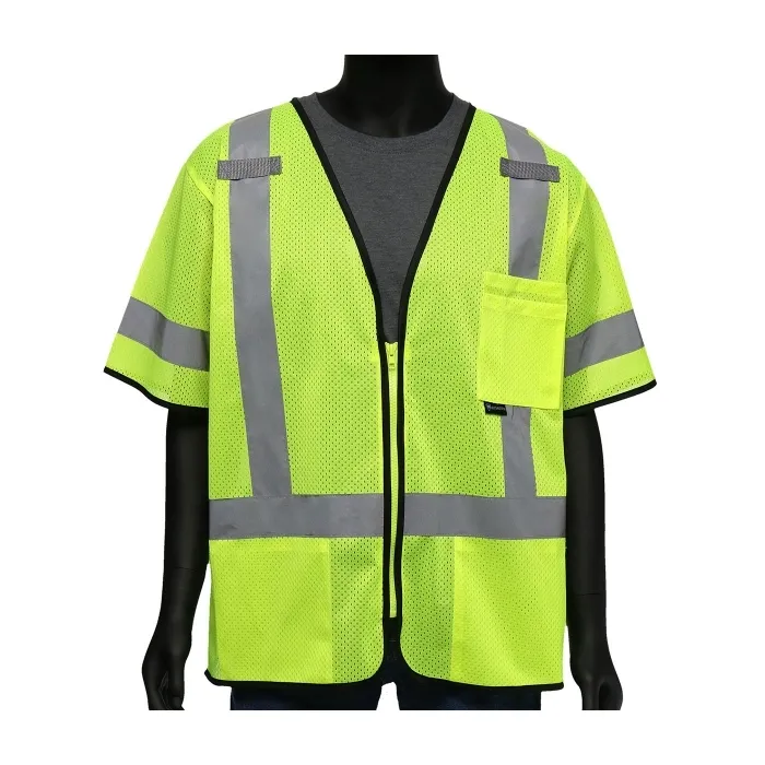 PIP 47302/M Protective Clothing High Visibilty Vest, M, Hi-Vis Orange, Each | CL9HNG