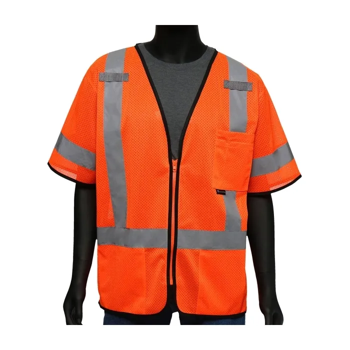 PIP 47303/M Protective Clothing High Visibilty Vest, M, Hi-Vis Yellow, Each | CL9HNN