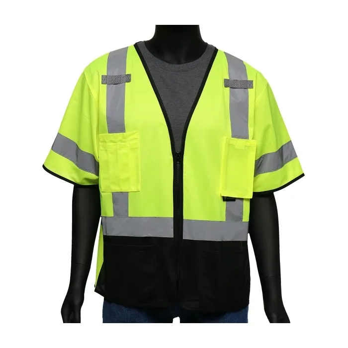 PIP 47304/M Protective Clothing High Visibilty Vest, M, Hi-Vis Orange, Each | CL9HNV