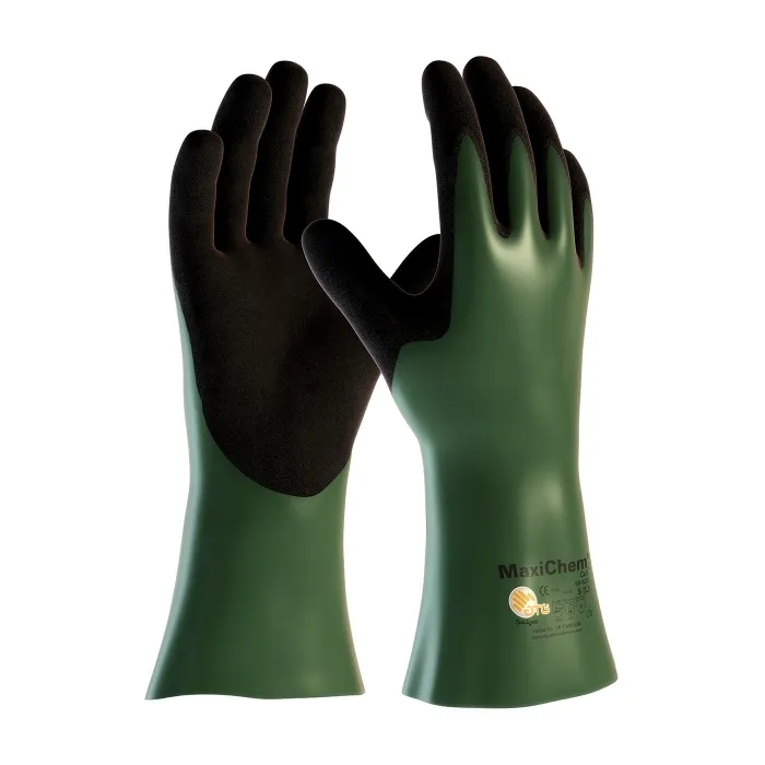 PIP 56-633/M Hand Protection Chemical Resistant Coated Gloves, M, Green, Dozen | CL9JGG