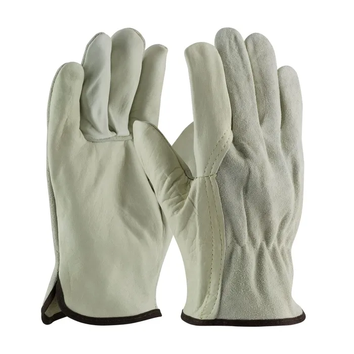 PIP 68-162SB/M Hand Protection Leather Driver Gloves, M, Natural, Dozen | CL9JZJ