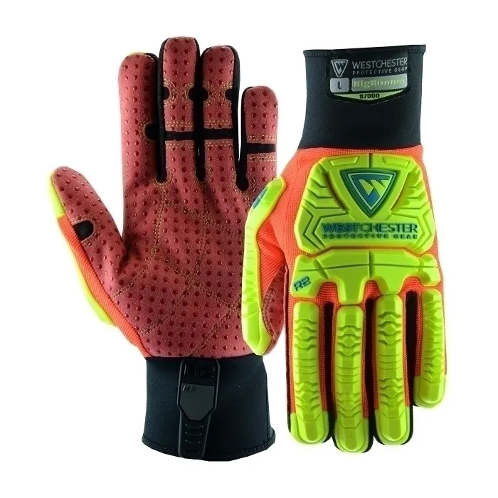 PIP 87000/S Hand Protection Hi Performance Glove, S, Hi-Vis Orange, Pair | CL9LQR