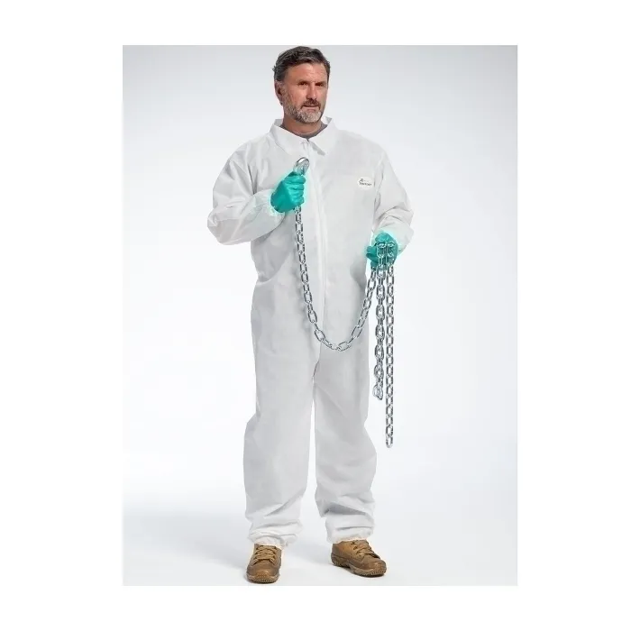 PIP C3802/L Protective Clothing Disposable Coverall, L, White, Case | CL9NZF