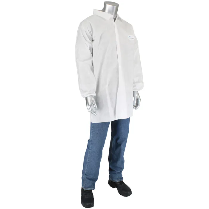 PIP C3819/XL Protective Clothing Disposable Lab Coat, XL, White, Case | CL9PBF