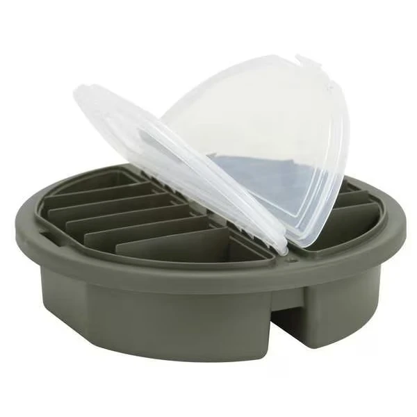 Bucket Top Compartment Box with 18 compartments, Plastic, 3 3/4 Inch H x 12 Inch W