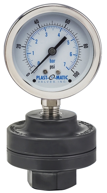 PLAST-O-MATIC GGVS015-PV Gauge Guard With Stainless Steel Gauge, PVC | CD4JPV
