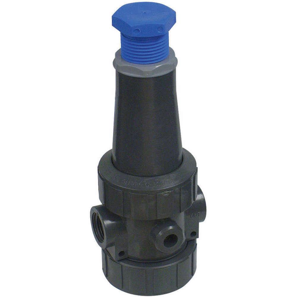 PLAST-O-MATIC PRHM075V-PV Pressure Regulator, Spring, PVC, 3/4 Inch Size | AA3AXK 11G073