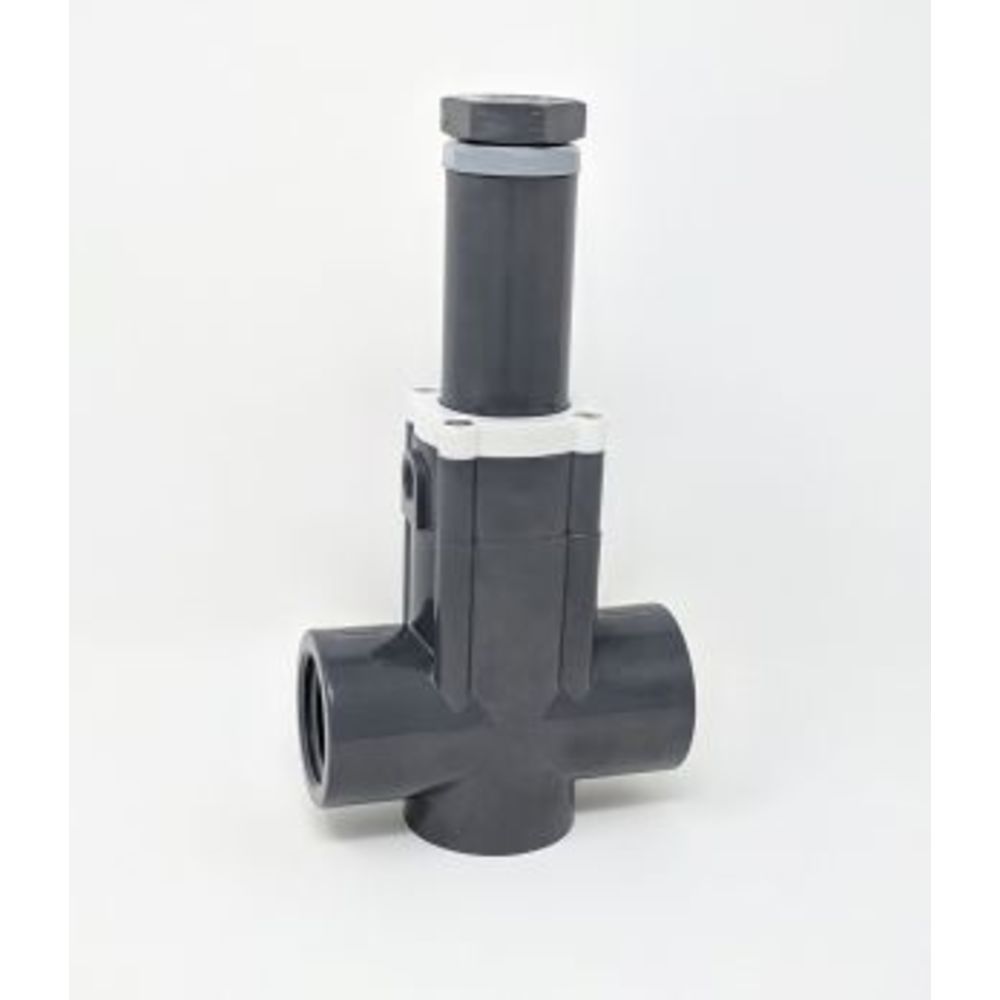 PLAST-O-MATIC RVDM050V-PV By-Pass Valve, Back Pressure, In-line Pressure Relief, PVC, 1/2 Inch Size | CD4JBE