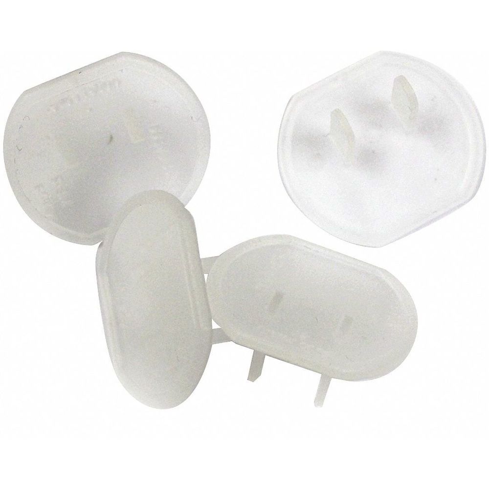 Outlet Safety Cap, Clear, For 15A Straight Blade Connectors