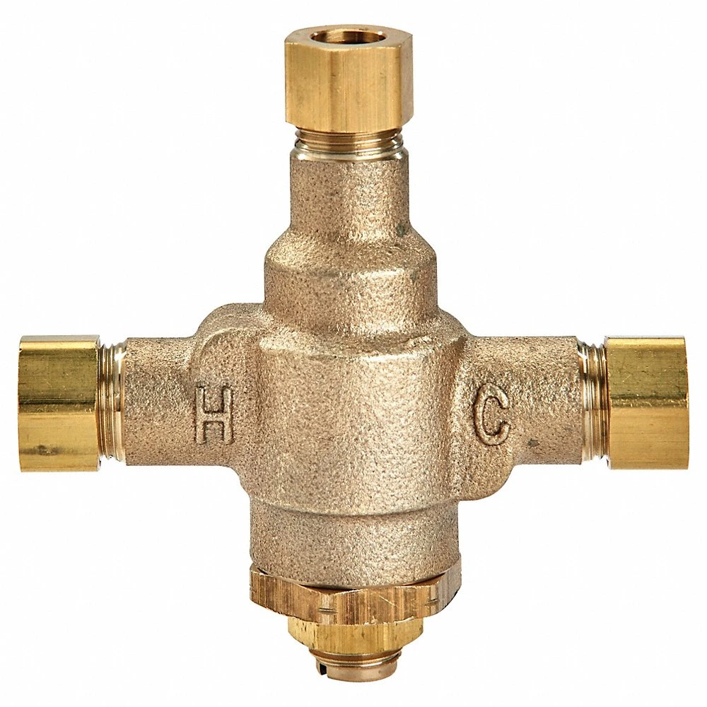 Mixing Valve, 3/8 Inch Inlet Size, 3/8 Inch Outlet Size, Silicon Alloy
