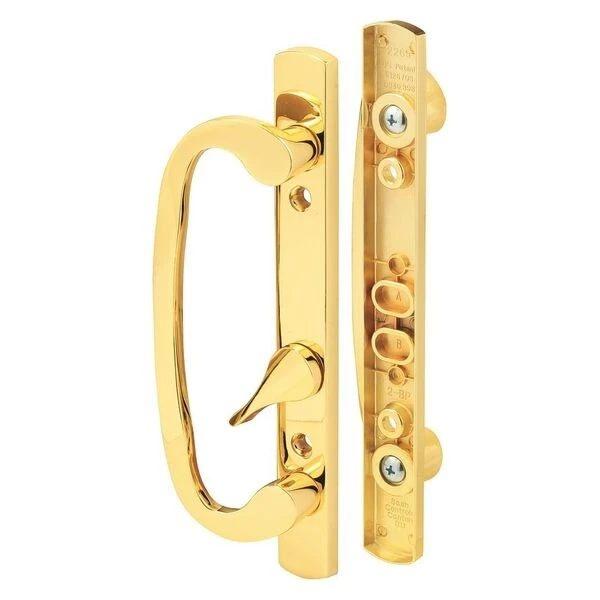 Patio Door Handle Set, Polished Brass