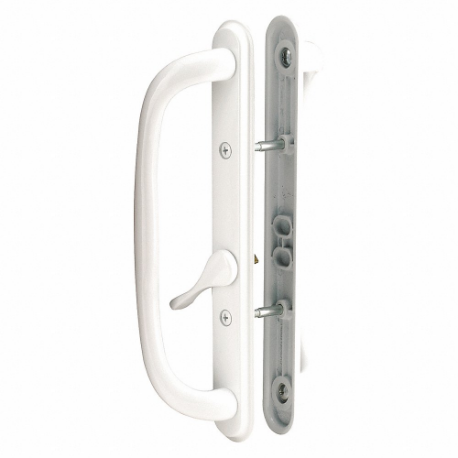 PRIME LINE C 1288 Patio Door Handle Set Latch, 3/16 Inch Bolt Hole Dia, Dull, 4 Pack Qty | CT7YRW 54FY43