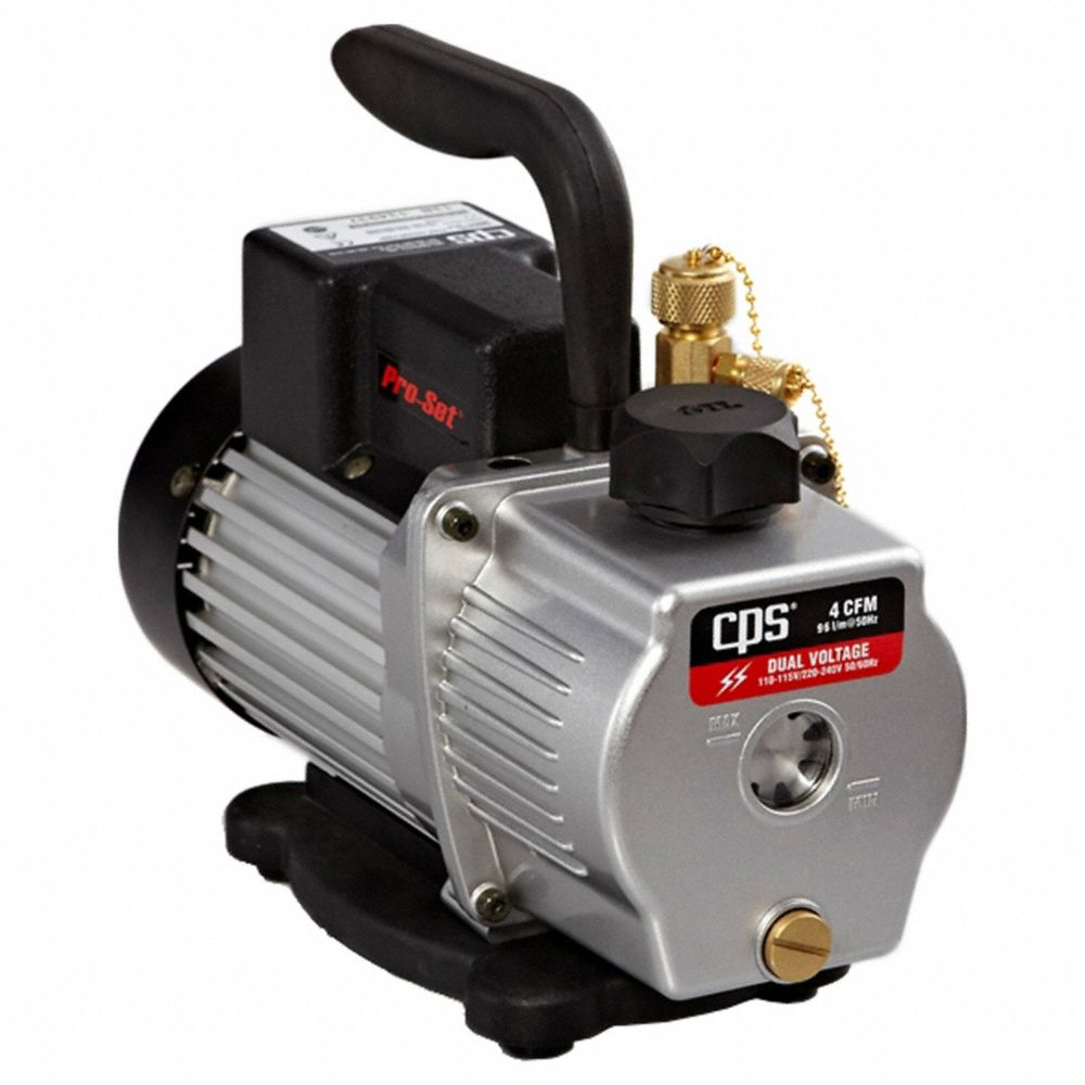 Vacuum Pump, 4 cfm, 50 micron Ultimate Vacuum, 120/240V AC, Not A2L Compatible