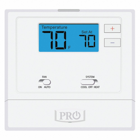 PRO1 IAQ T601-2 Low Voltage Thermostat, Electric Forced Air Furnaces/Gas Forced Air Furnaces/Millivolt | CT7ZYN 45KE98