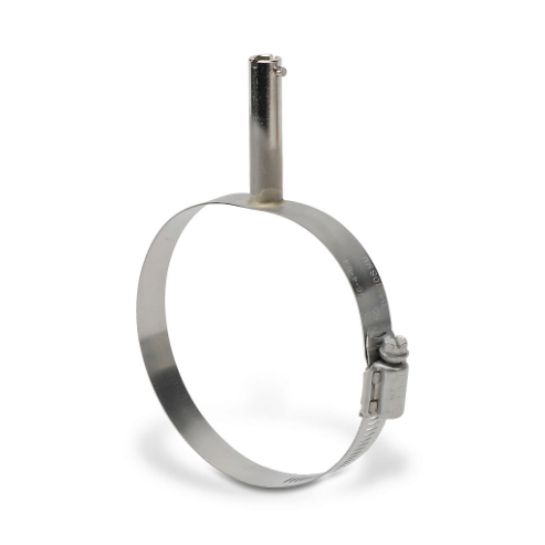 Pipe Clamp With Bayonet Adapter, 3-5/16 To 4-1/4 Inch Adjustable Dia.