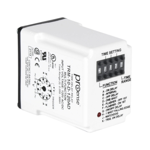 Relay Timer, 0.05 sec To 999 Hours Selectable Timing Range, 120 VAC/VDC Operating Voltage