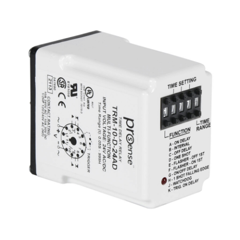 Relay Timer, 0.05 sec To 999 Hours Selectable Timing Range, 24 VAC/VDC Operating Voltage