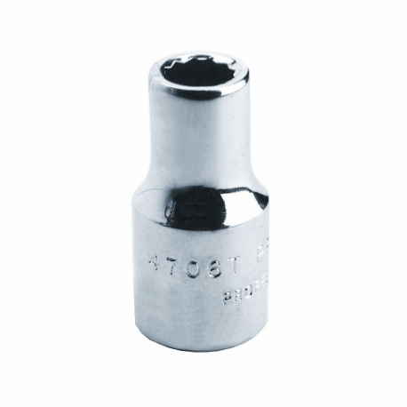 PROTO J4711T Socket, 1/4 Inch Drive Size, 11/32 Inch Socket Size, 12-Point Chrome | CT8GFT 429M60