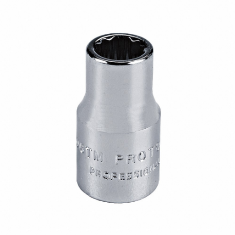 PROTO J4710TM Socket, 1/4 Inch Drive Size, 10 mm Socket Size, 12-Point Chrome, Metric | CT8GFK 429M53