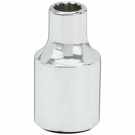 PROTO J5208N Socket, 3/8 Inch Drive Size, 1/4 Inch Socket Size, 12-Point Chrome, Alloy Steel | CT8GWM 483H73
